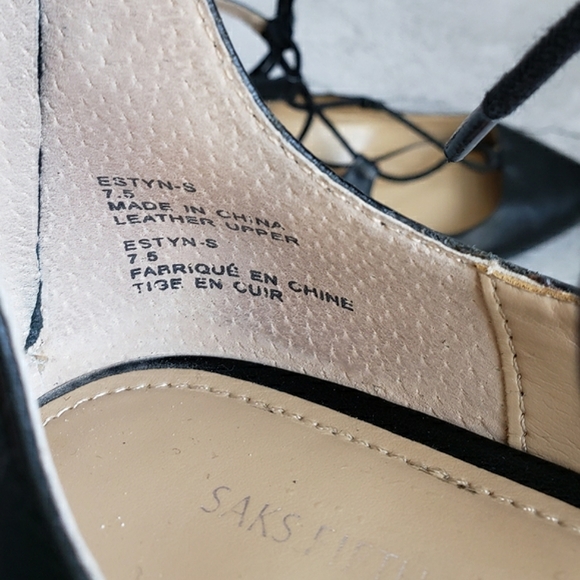 Saks Fifth Avenue Estyn-S Lace Up Flats - Sz 7.5 - Picture 6 of 12